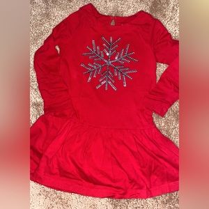 Gymboree Sequin Snowflake Skater Dress 5 Like New